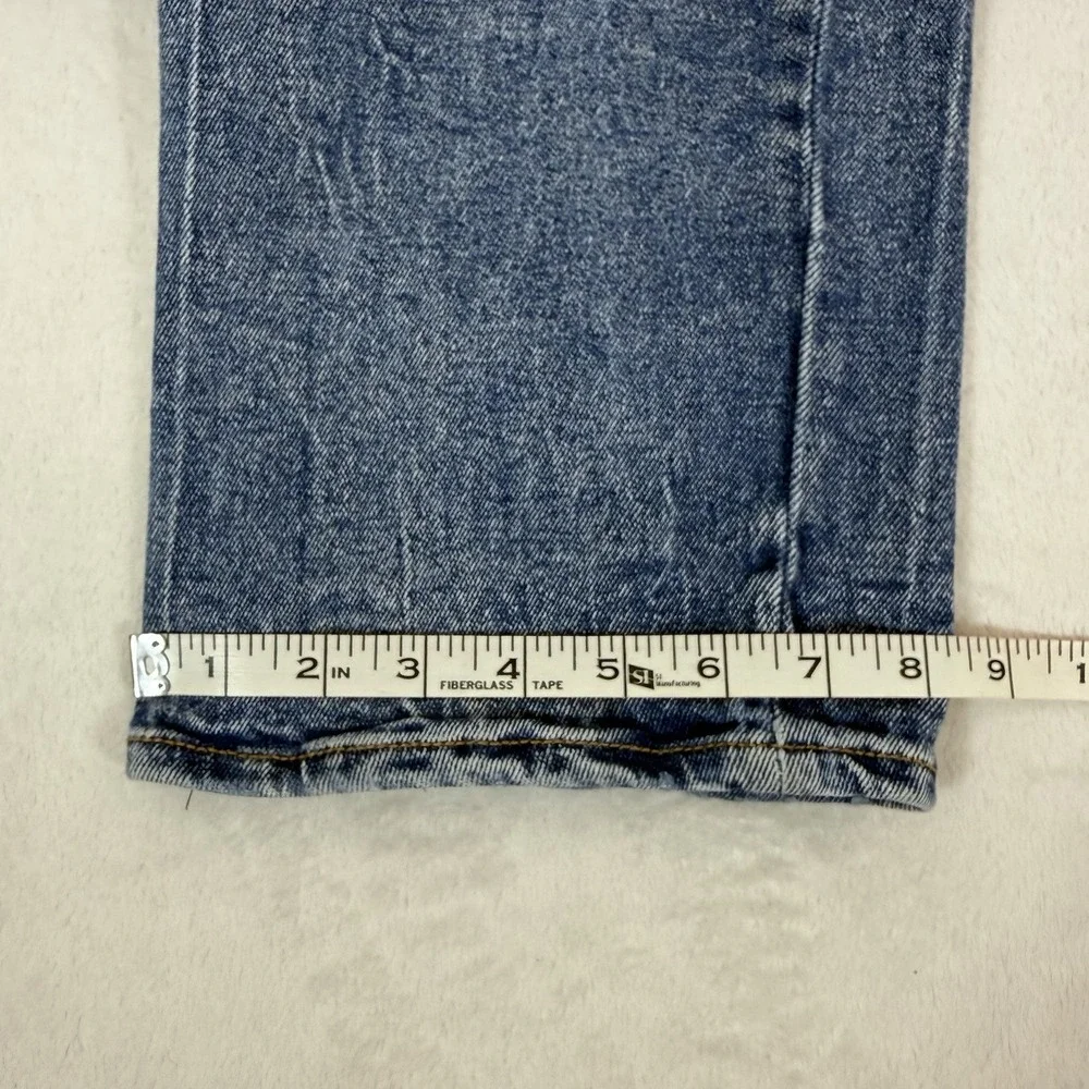 True Religion Ricky Relaxed Straight Jeans Mens 32x33 Blue Stretch USA *Flaw*